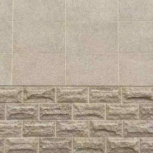 河源 黄金麻自然面蘑菇石配荔枝面干挂