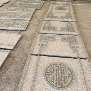 河源 白麻花岗岩外墙立面雕刻板