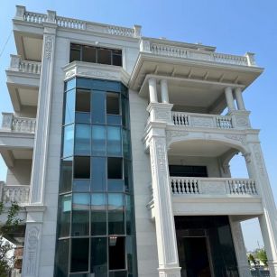 河源 白麻花岗岩别墅外墙干挂效果展示