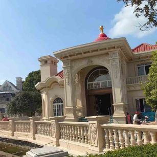 河源 黄金麻花岗岩欧式别墅