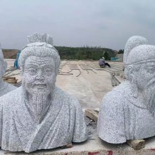 河源 白麻花岗岩石材人物立体雕刻