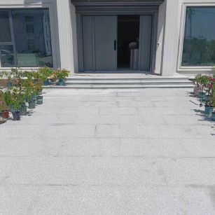 河源 芝麻白花岗岩地铺石地面铺装