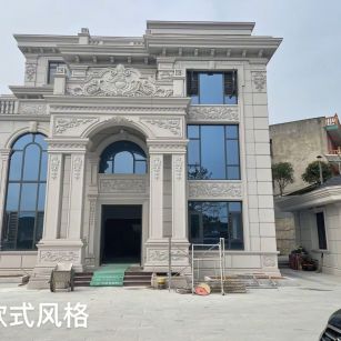 河源 白麻花岗岩别墅外墙干挂