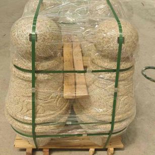 河源 黄金麻异形定制雕花——棒棒糖挡车柱