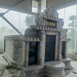 河源 芝麻白墓碑效果展示图