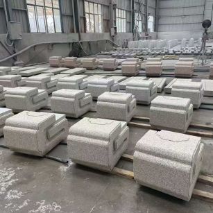 河源 白麻花岗岩异形加工-石凳，坐凳