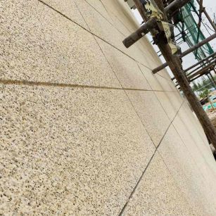 河源 黄金麻花岗岩荔枝面外墙干挂石材效果示例