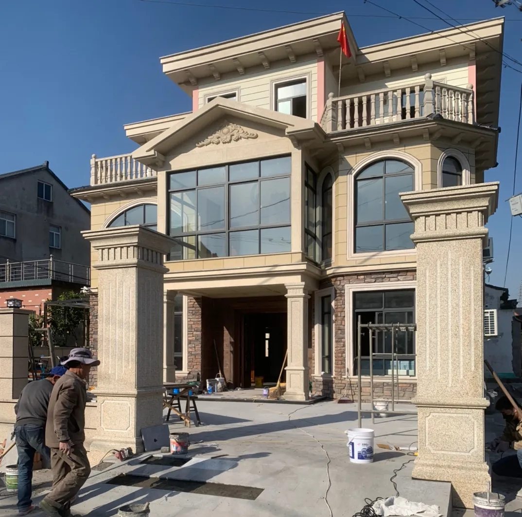 河源 黄金麻花岗岩荔枝面别墅外墙干挂私家专属