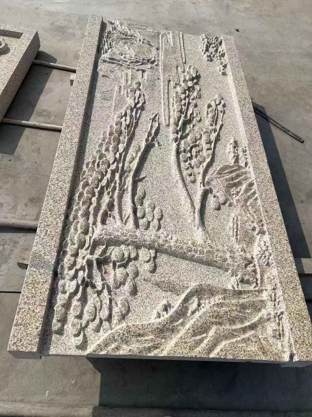 河源 黄金麻雕刻板浮雕迎客松