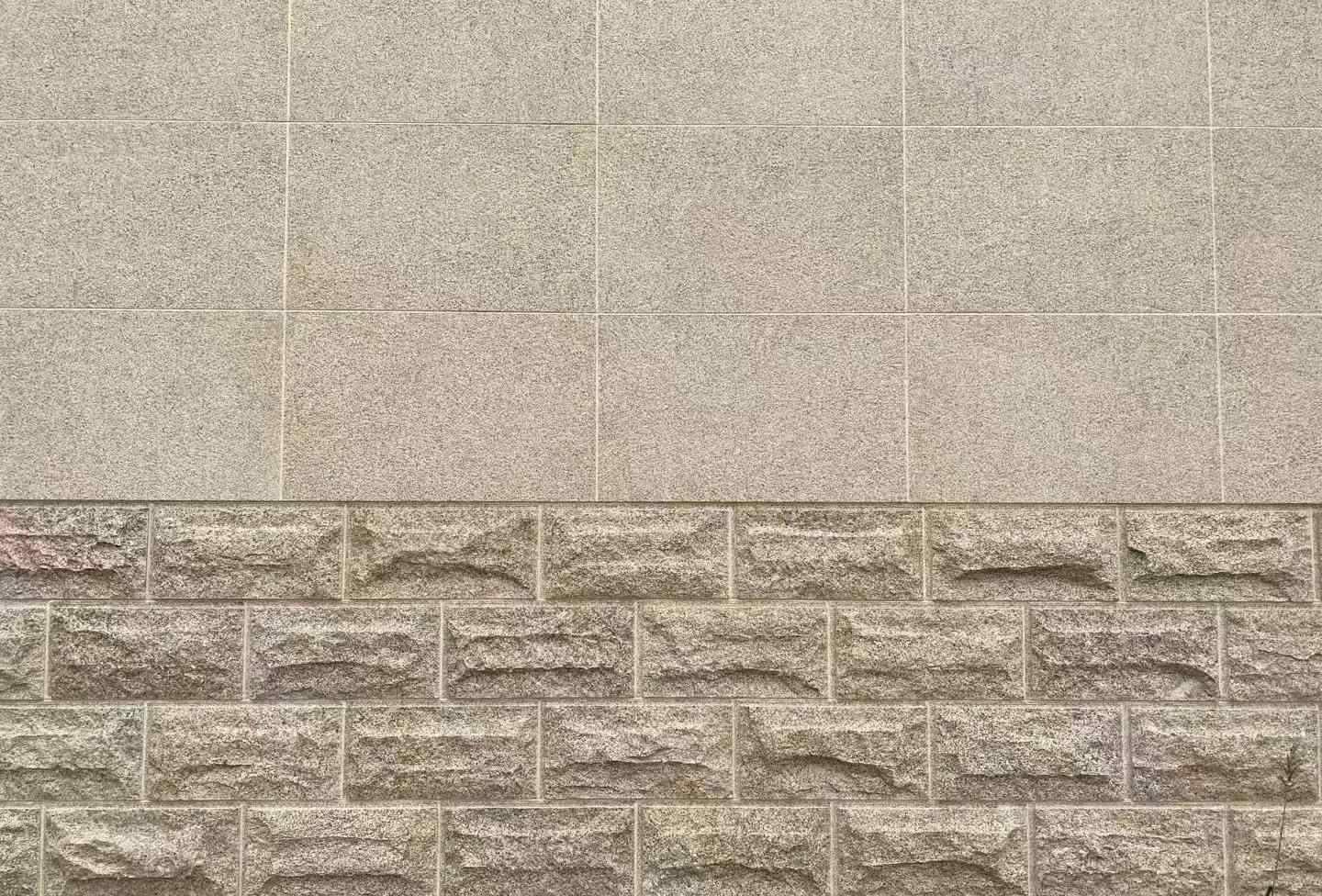 河源 黄金麻自然面蘑菇石配荔枝面干挂