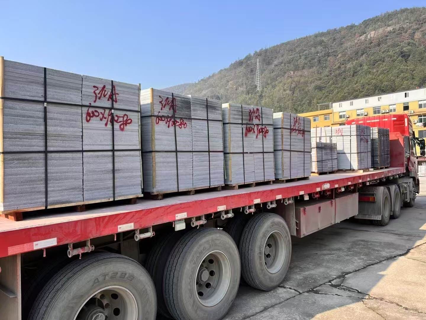 河源 芝麻灰地铺石出货日常