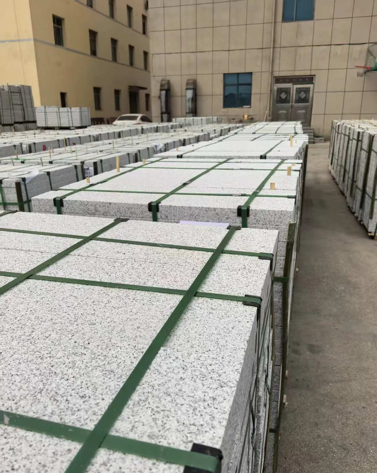 河源 白麻花岗岩5.0公分荔枝面地铺石