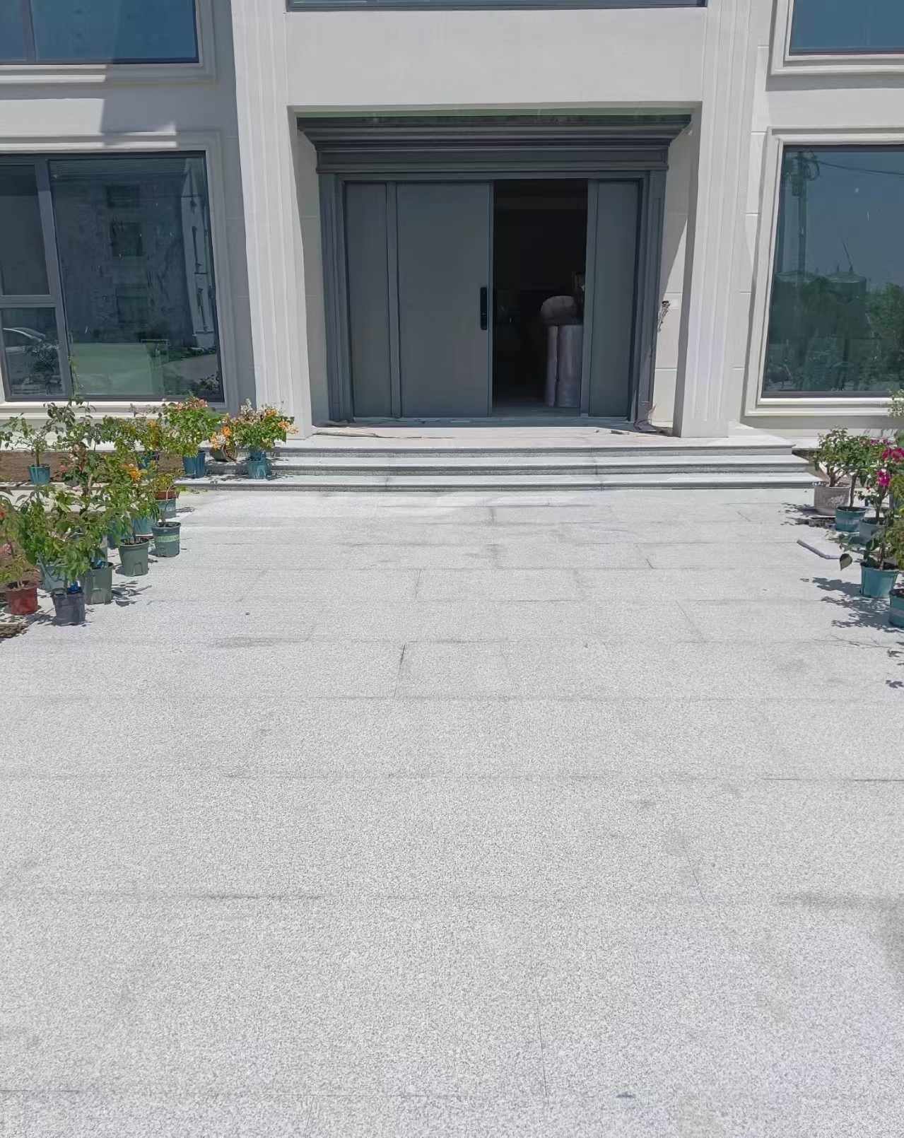 河源 芝麻白花岗岩地铺石地面铺装