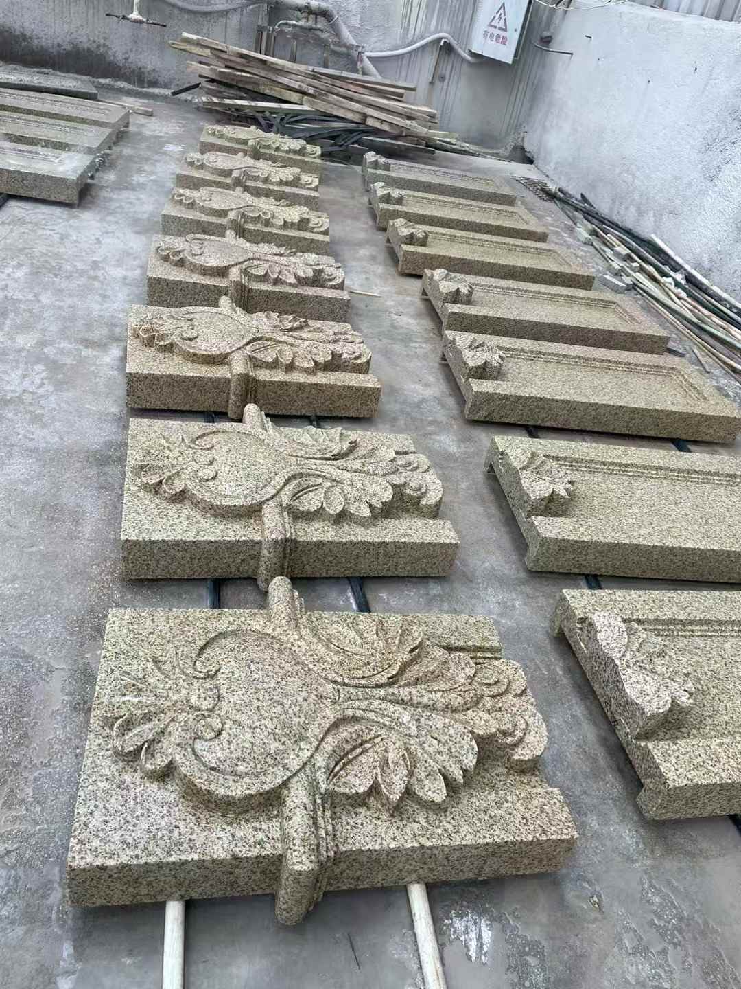 河源 黄金麻花岗岩别墅外墙雕刻板